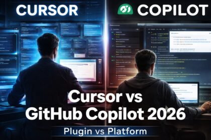 Cursor vs GitHub Copilot 2026 AI code editor comparison interface side by side
