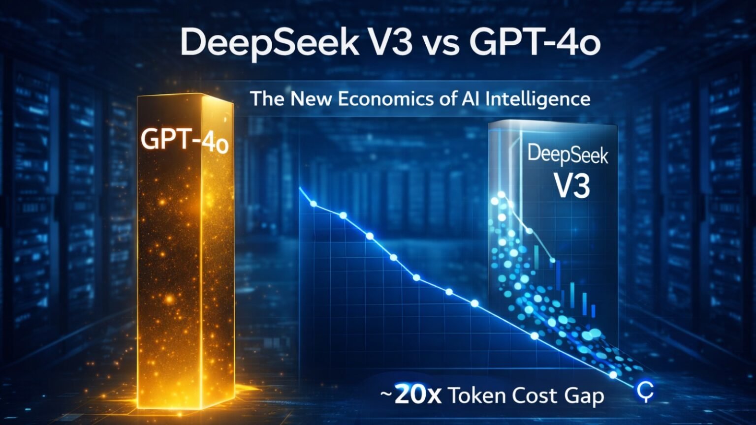 DeepSeek V3 vs GPT-4o cost comparison chart showing enterprise token pricing differences