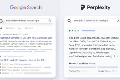 Perplexity vs Google Search 2026 comparison concept showing answer engine versus traditional search results