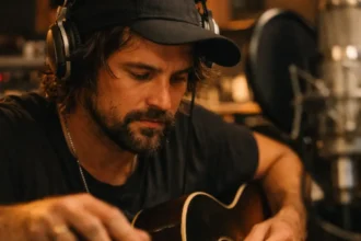 Music artist in recording studio — streaming economy AI split 2026